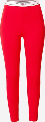 Tommy Jeans Skinny Leggings in Rood: voorkant