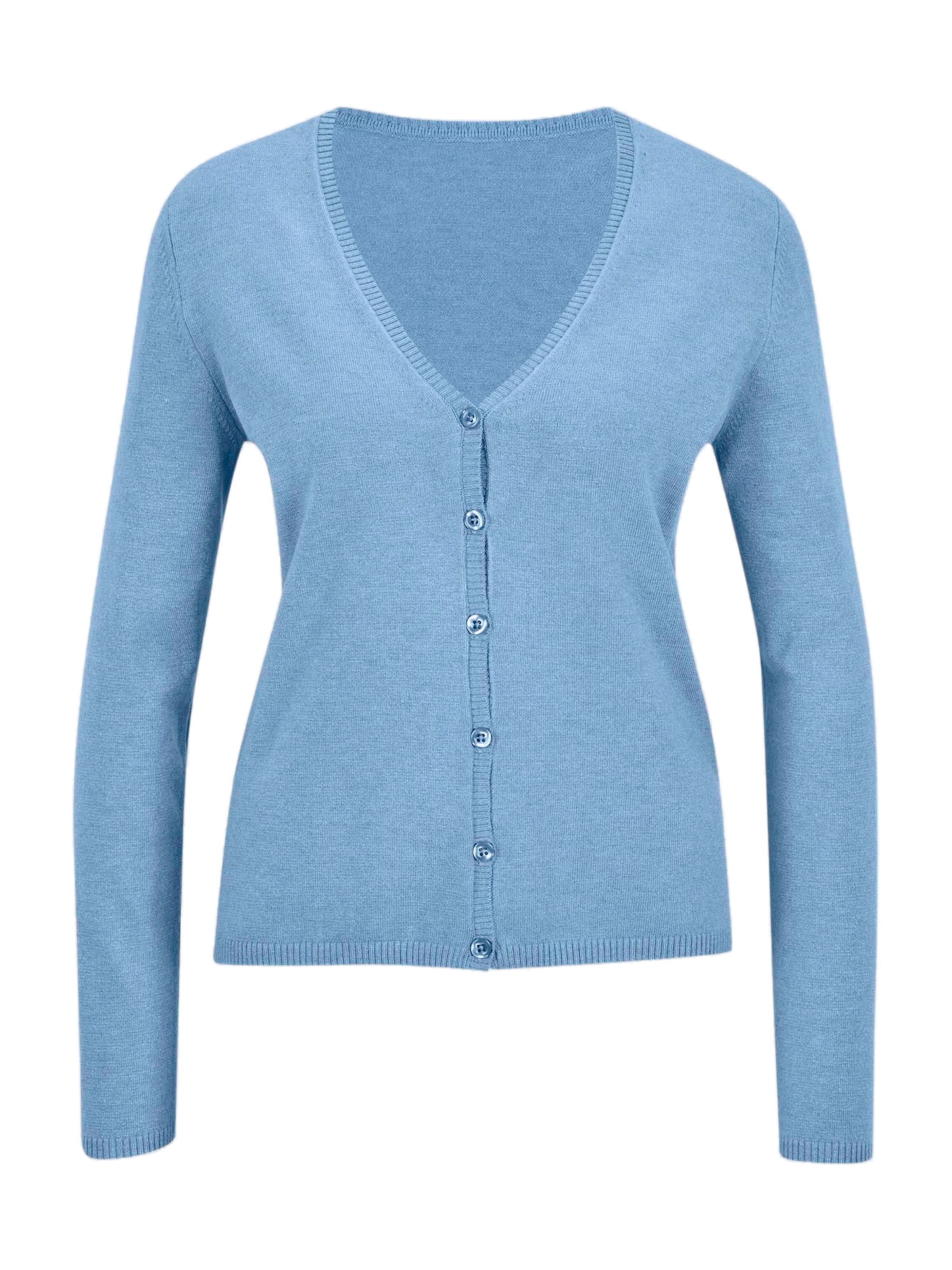 MADELEINE Strickjacke in Blau: Vorderseite