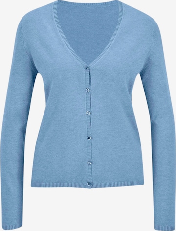 MADELEINE Gebreid vest in Blauw: voorkant