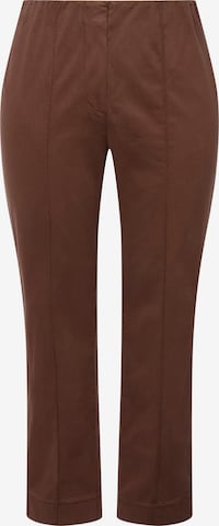 Pantalon Ulla Popken en marron : devant