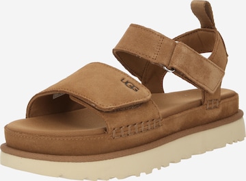 UGG - Sandália 'Goldenstar' em castanho: frente