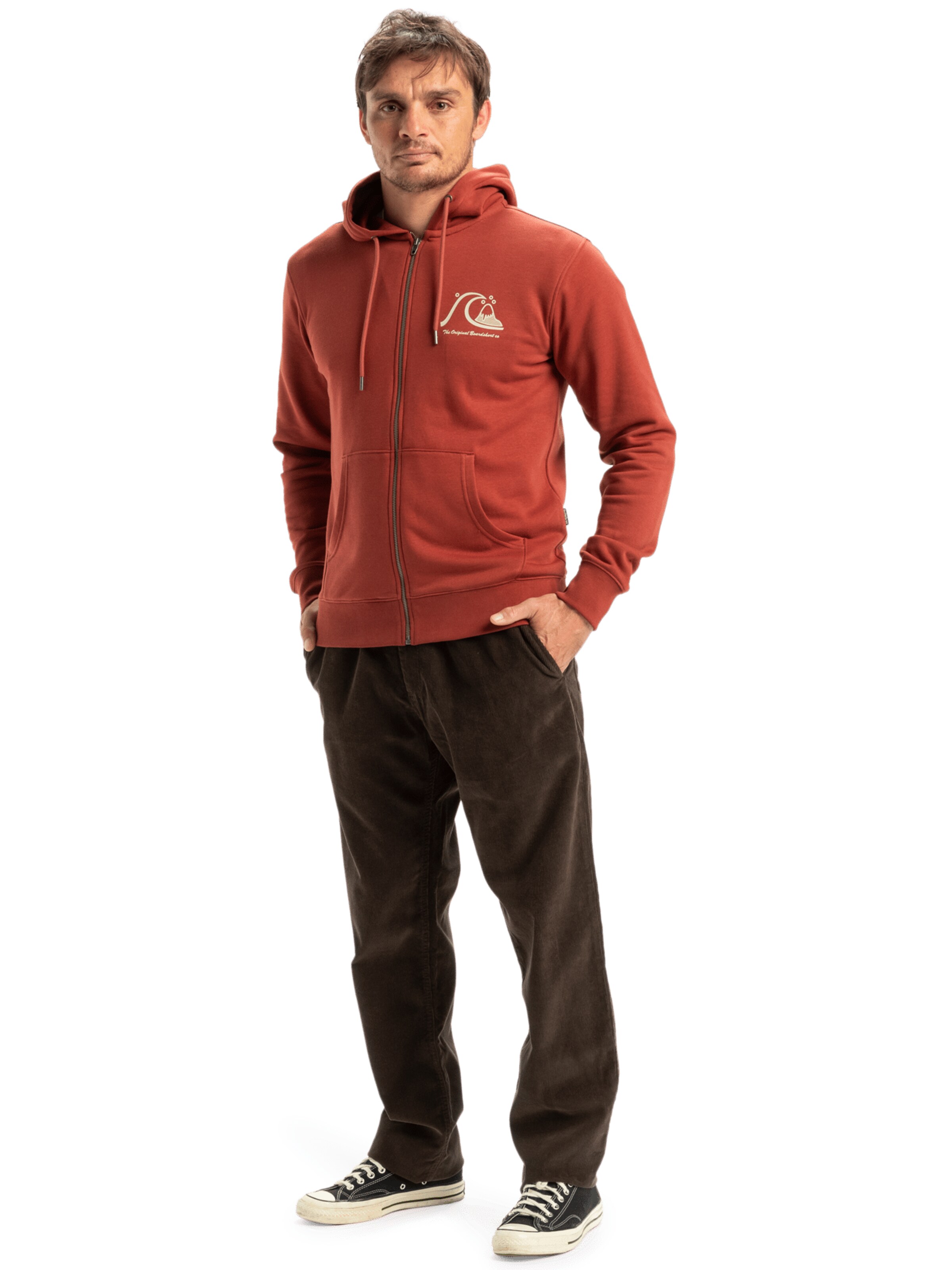 QUIKSILVER Regular Hose 'Taxer' in Braun