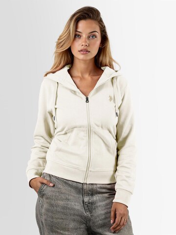 U.S. POLO ASSN. Sweat jacket in White: front