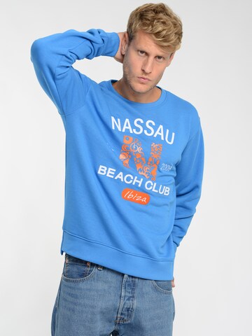 NASSAU Beach Club Sweatshirt ' NB22010 ' in Blue: front