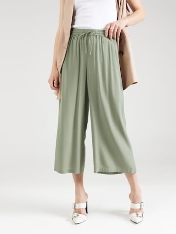 Wide Leg Pantalon 'NYA' PIECES en vert : devant