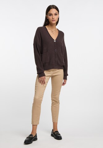 RISA Knit Cardigan 'Teylon' in Brown