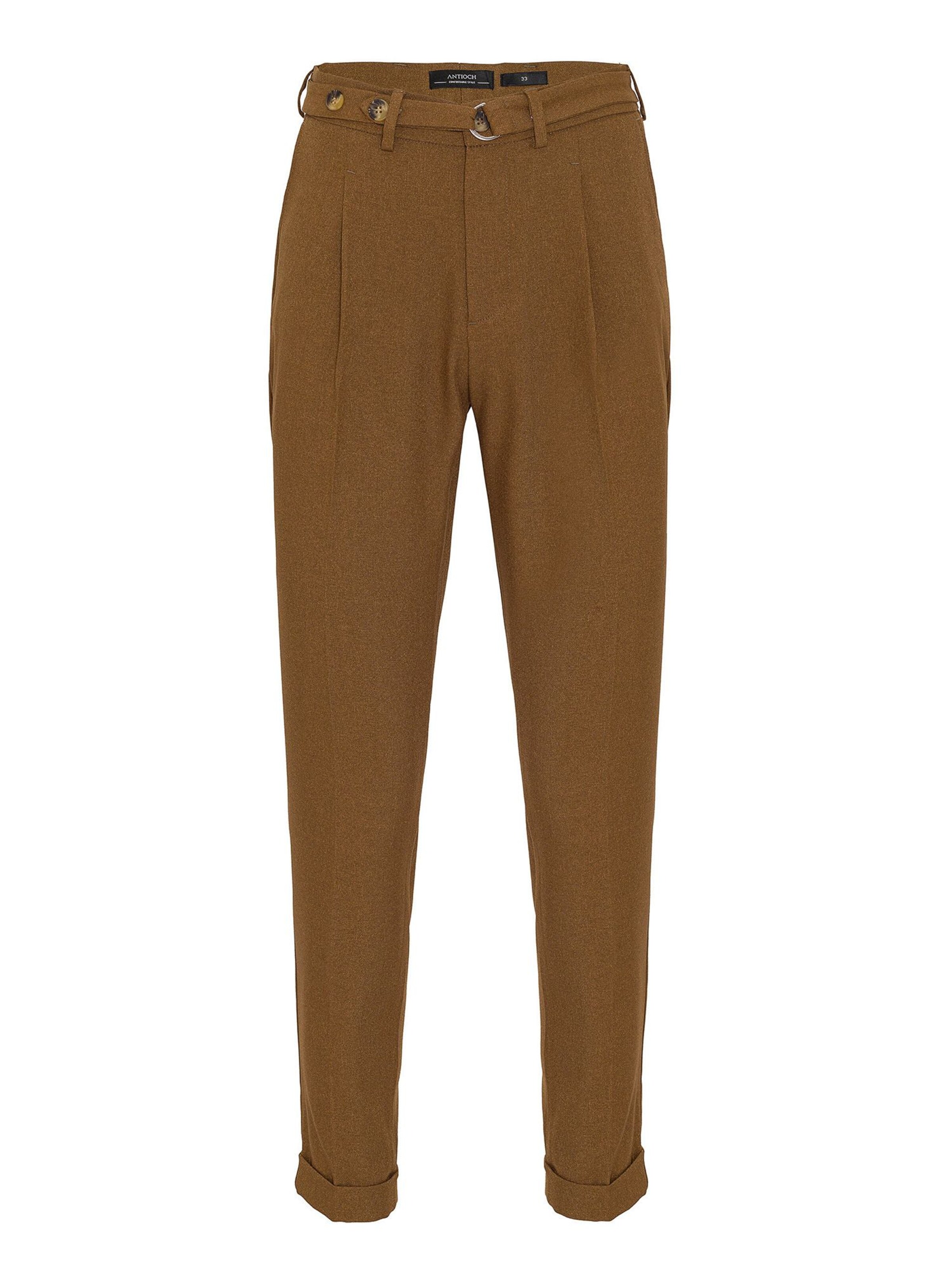 Regular Pantalon à pince Antioch en beige : devant
