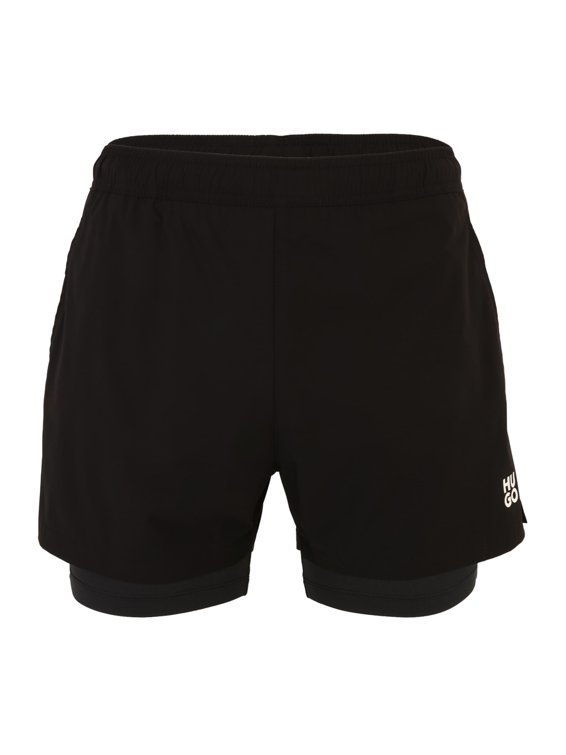 HUGO Swimming shorts in Black: front
