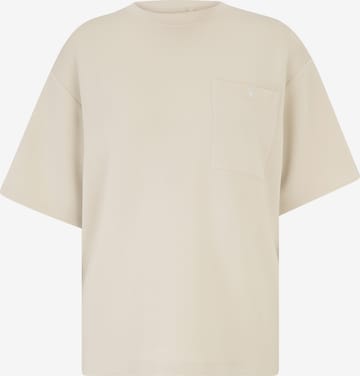 OCEANSAPART - Camiseta 'Cruz' en beige: frente