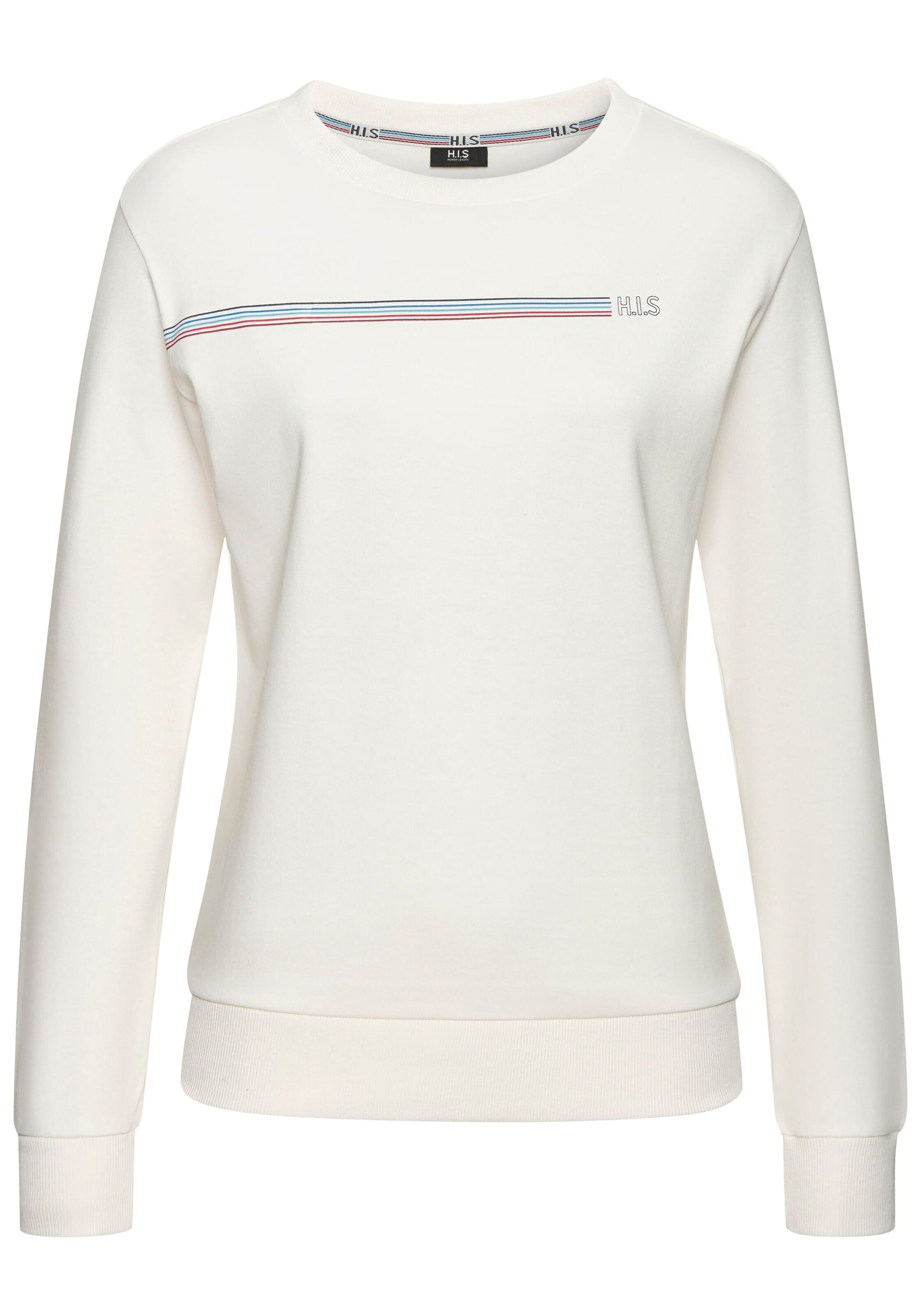 H.I.S Majica | bela barva: sprednja stran