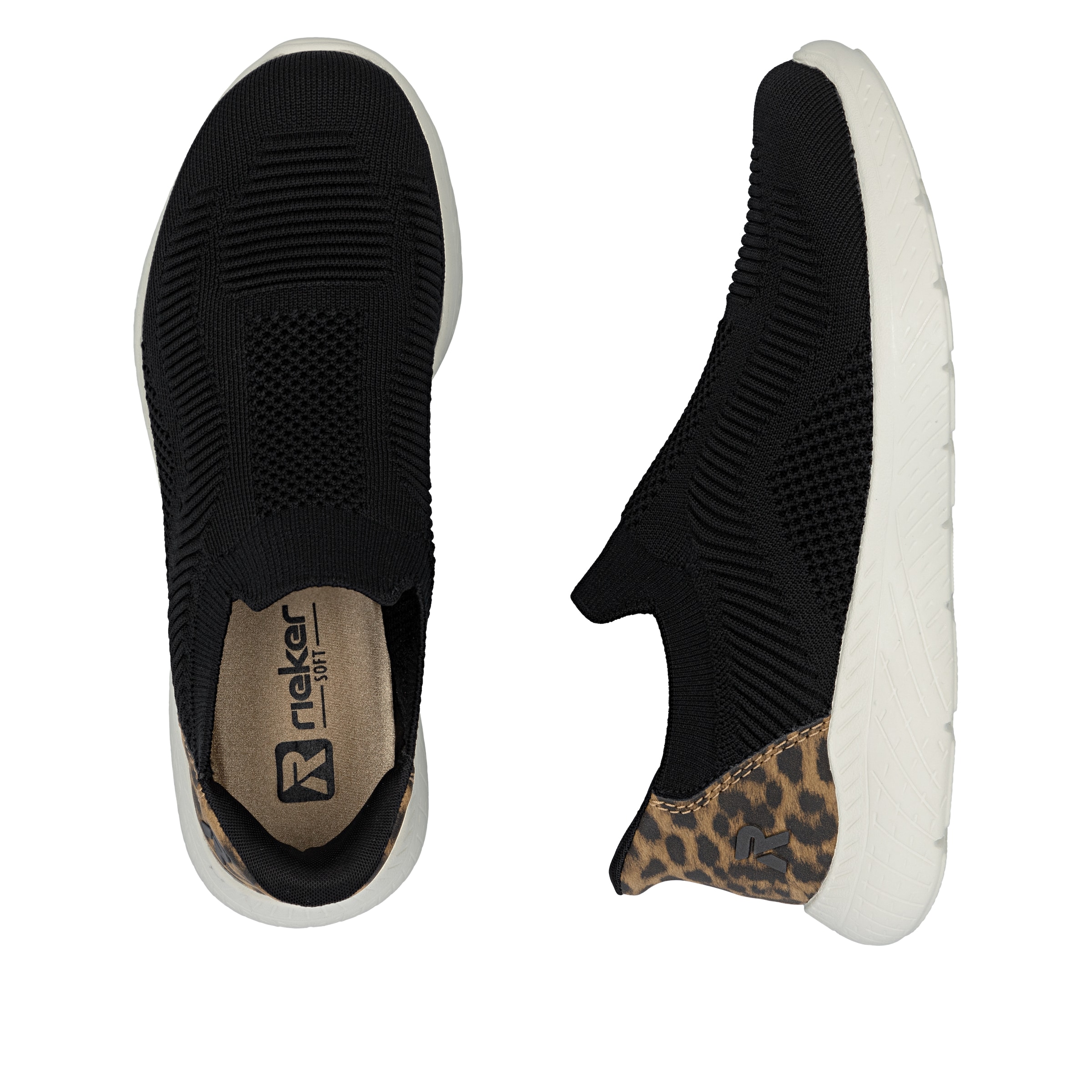 Rieker Slip On in Schwarz