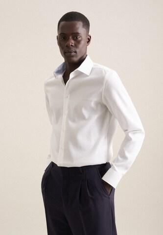 SEIDENSTICKER Slim fit Business Shirt in White: front