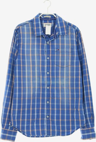 Tommy Jeans Button Up Shirt in S in Blue: front