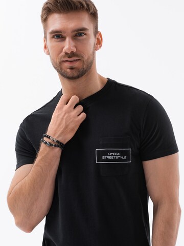 Ombre Shirt 'S1742' in Zwart