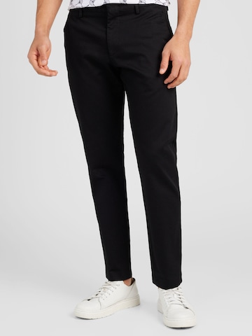 NN07 Regular Chino Pants 'Theo 1420' in Black: front