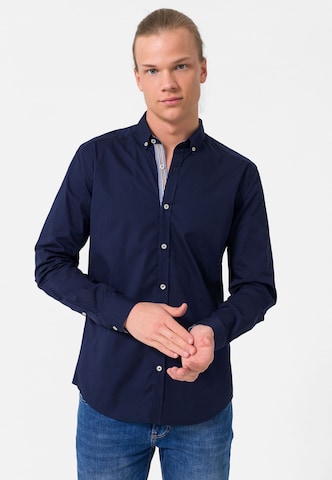 Felix Hardy Slim fit Button Up Shirt in Blue