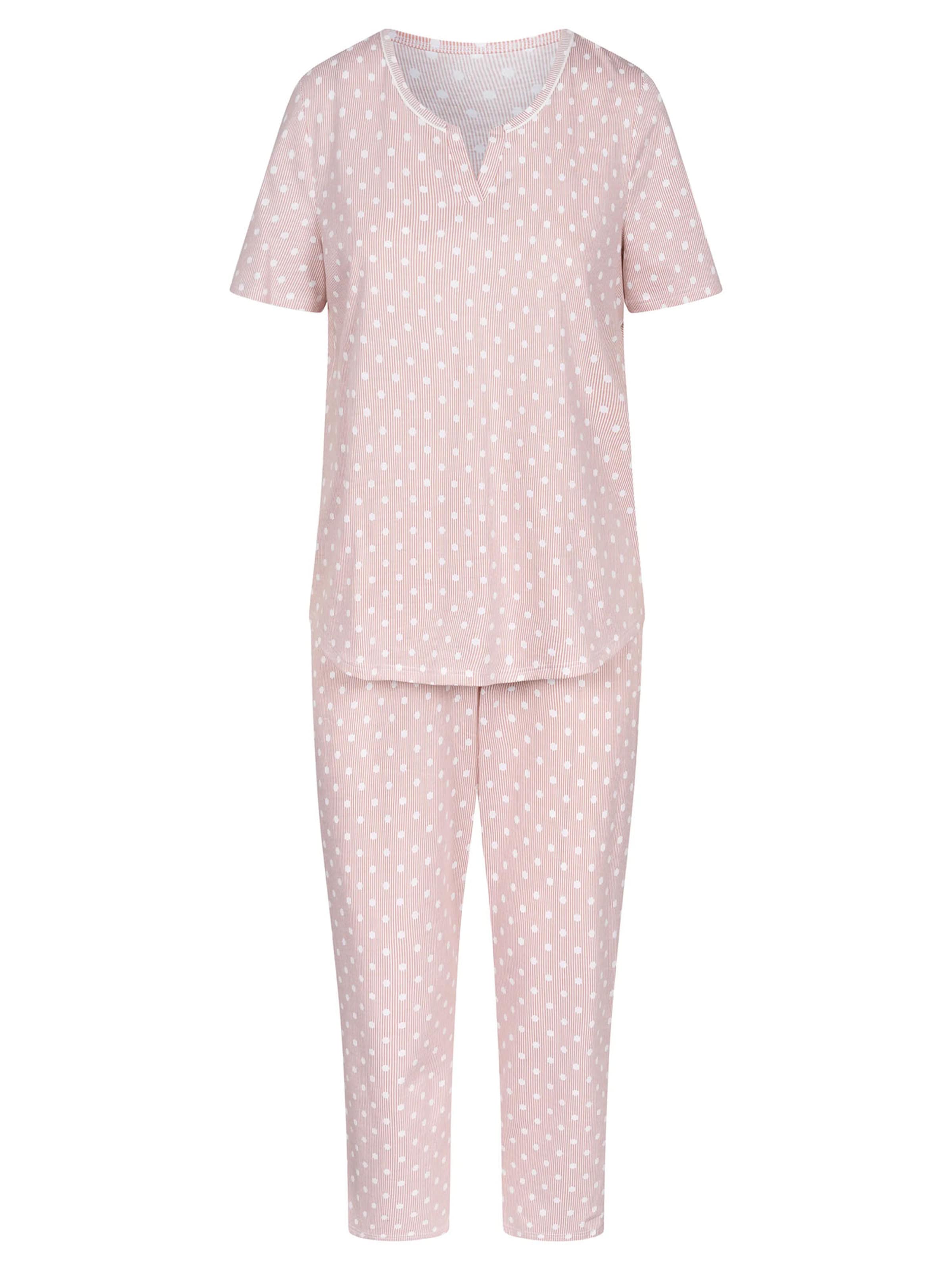 Rösch Pajama ' Mustermix ' in Pink: front
