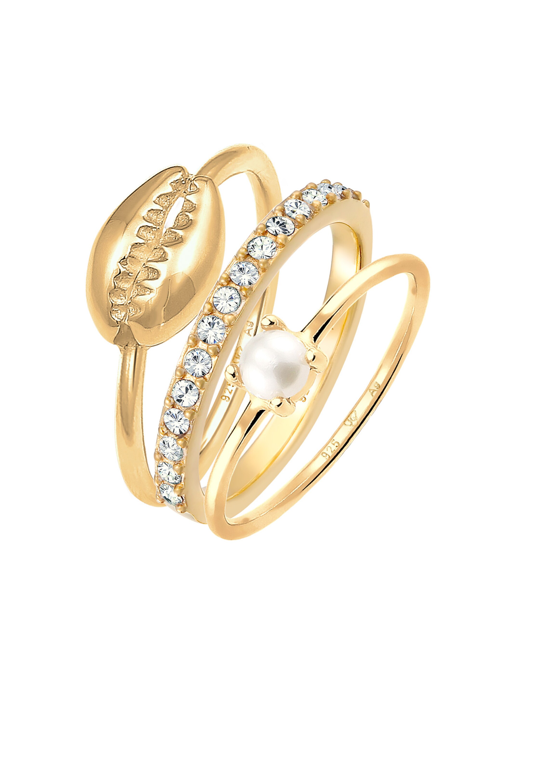 ELLI Jewelry set in Gold: front