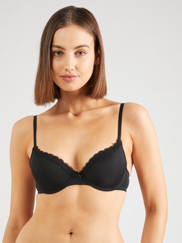 Monki T-shirt Bra in Black: front