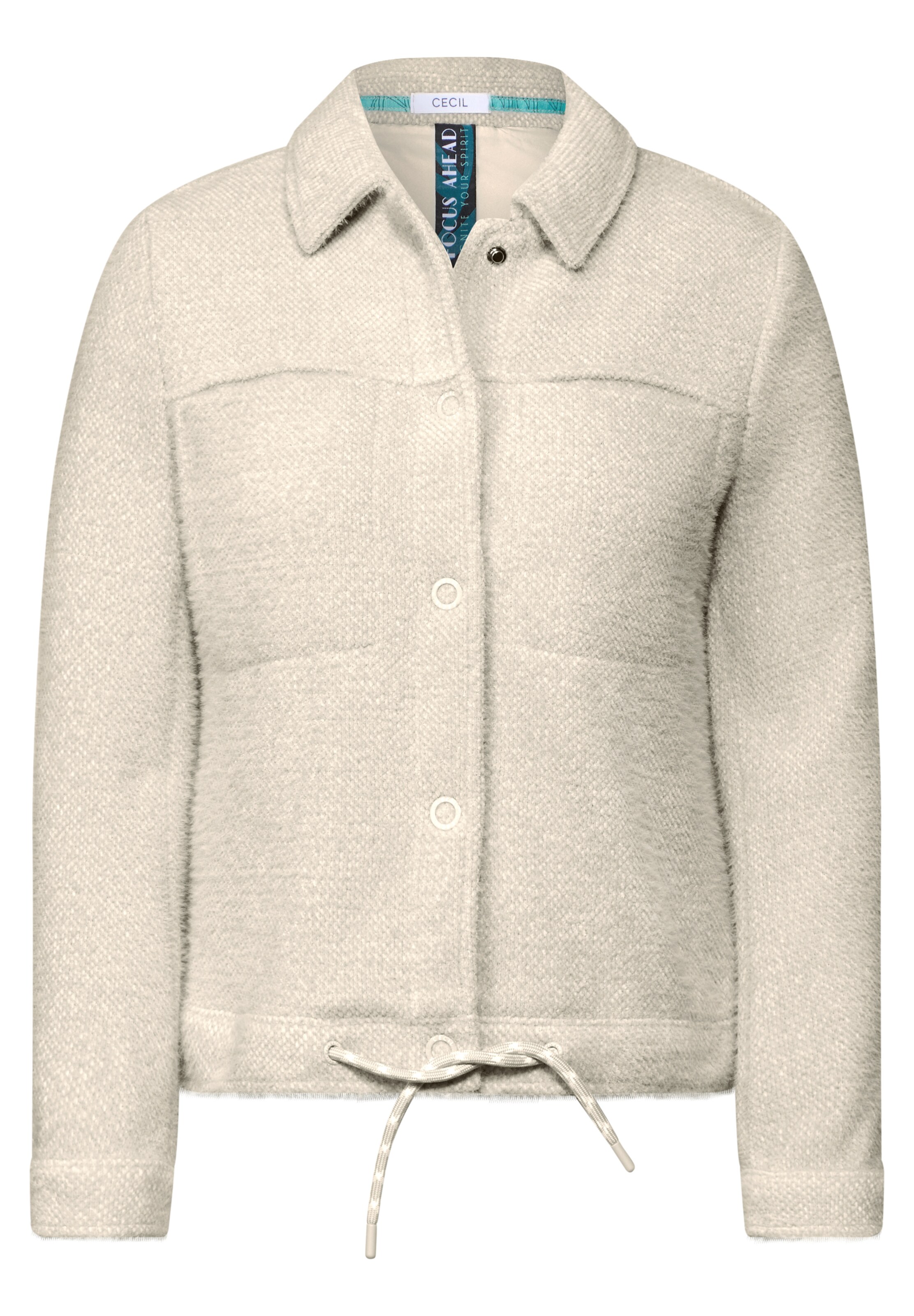 CECIL Kuschelige Jacke in Beige: Vorderseite