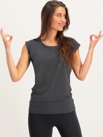 Urban Goddess Yoga & Activewear Sports Top 'Asana Yoga and Pilates' in Grey: front