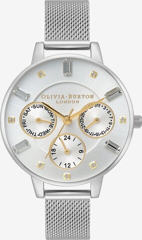 Olivia Burton Analoguhr in Silber: predná strana