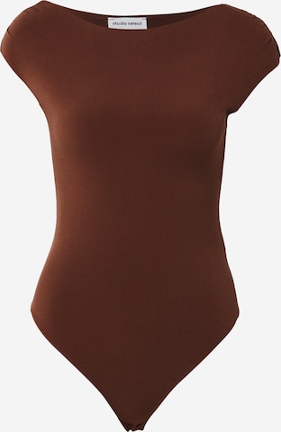 studioselect - Camisa body 'Lana' em castanho: frente