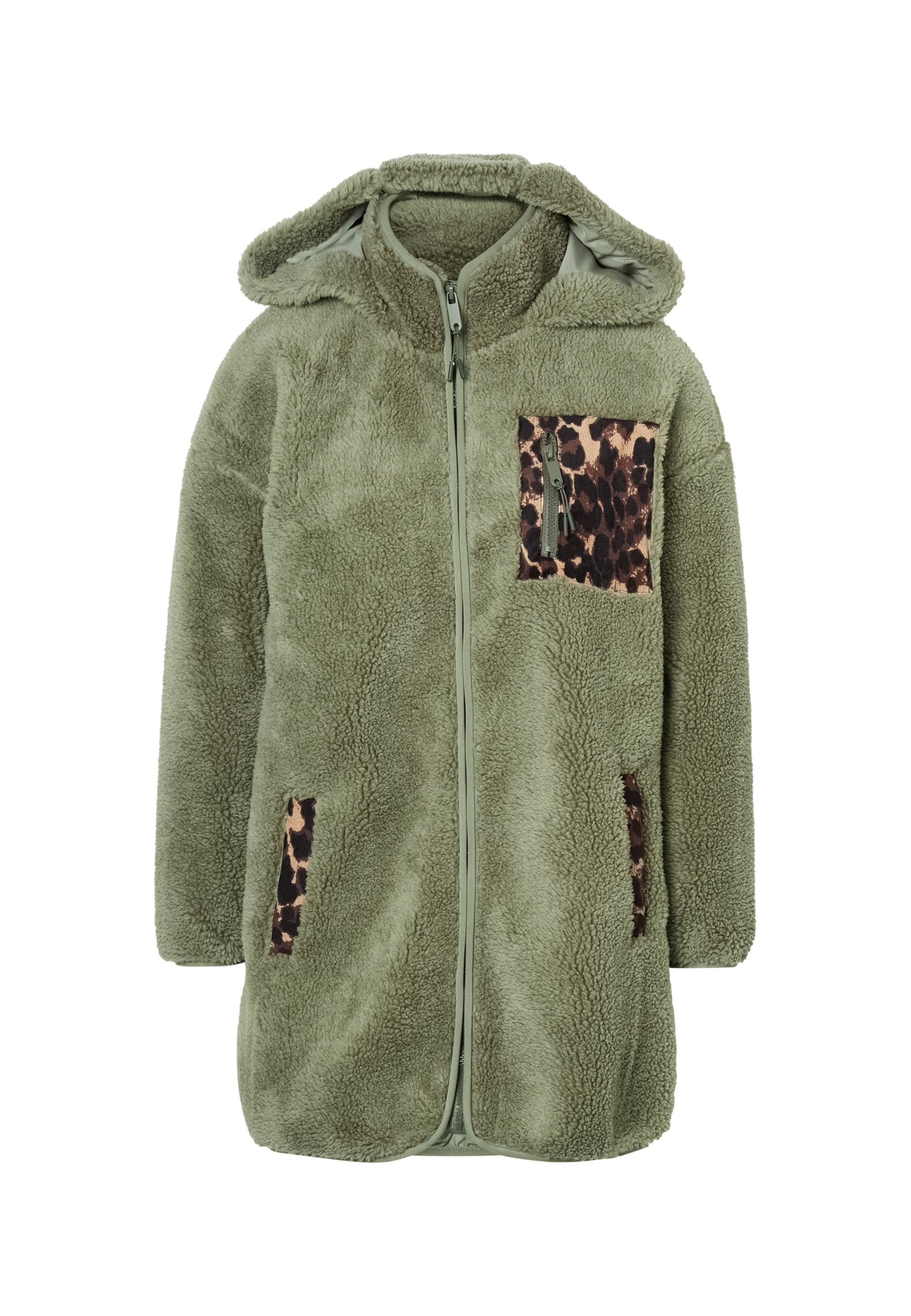 Hailys - Chaqueta polar 'Te44ddy' en verde: frente