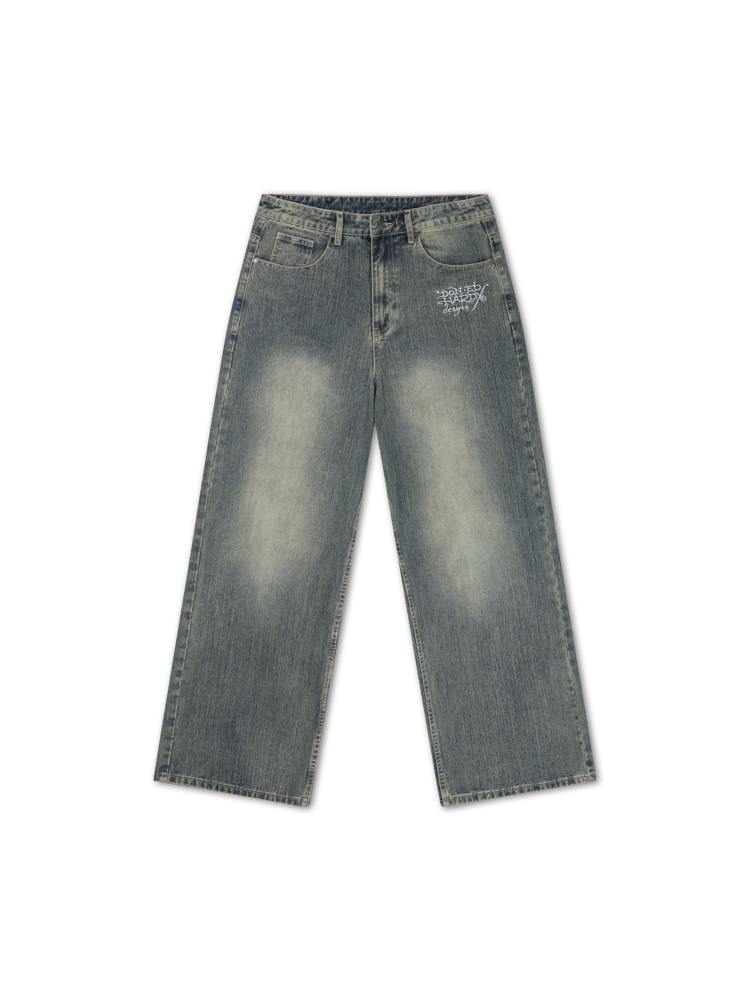 Ed Hardy Loosefit Jeans i blå: framsida