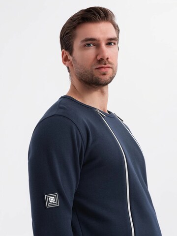 Sweat-shirt Ombre en bleu
