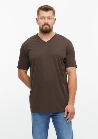 s.Oliver Men Big Sizes T-Shirt in Braun: Vorderseite