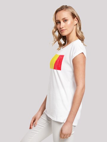 T-shirt 'Belgium Belgien Flagge' F4NT4STIC en blanc