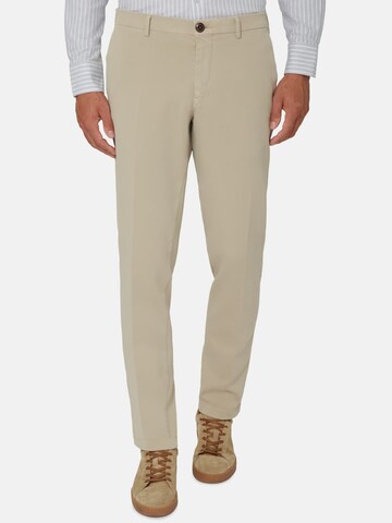 Boggi Milano Regular Trousers with creases in Beige: front