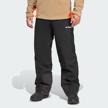 ADIDAS TERREX Regular Outdoor trousers 'Multi 2 Layer CLIMAPROOF Insulated' in Black: front