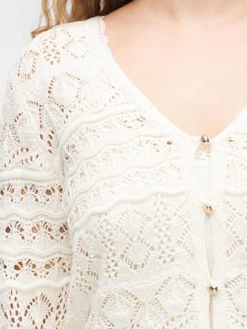 ONLY Carmakoma Gebreid vest 'CARCOLETTE' in Beige