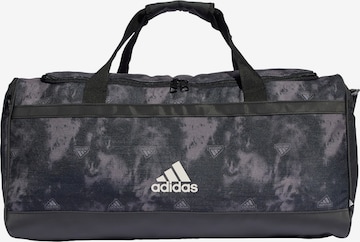 ADIDAS SPORTSWEAR Sports Bag 'Linear Graphic' in Black: front