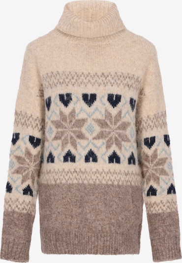 usha BLUE LABEL Oversized neulepaita värissä beige / kerma / sininen / musta, Tuotenäkymä