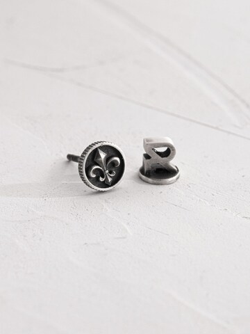 REYTEL - Pendientes 'FLEUR DE LIS' en plata