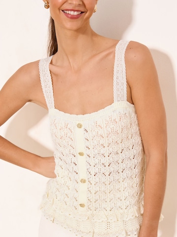 Lipsy Gebreide top in Beige