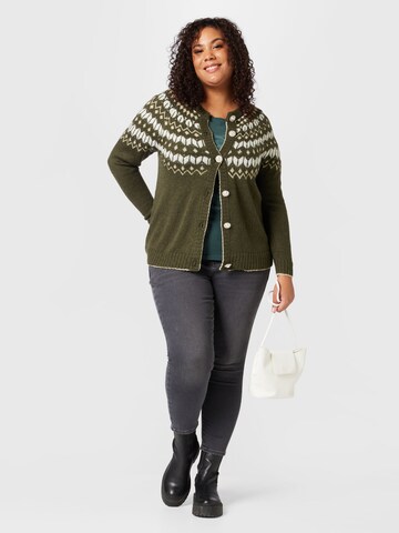 Zizzi Knit Cardigan in Green