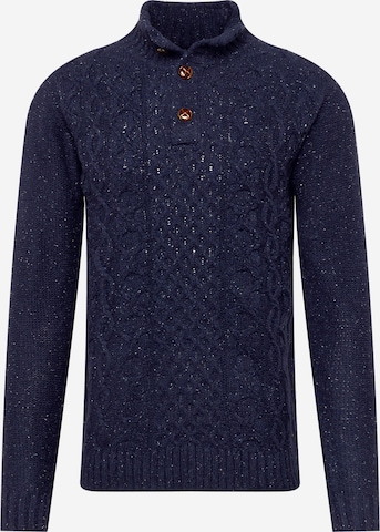 INDICODE JEANS Sweater 'Hamilton' in Blue: front