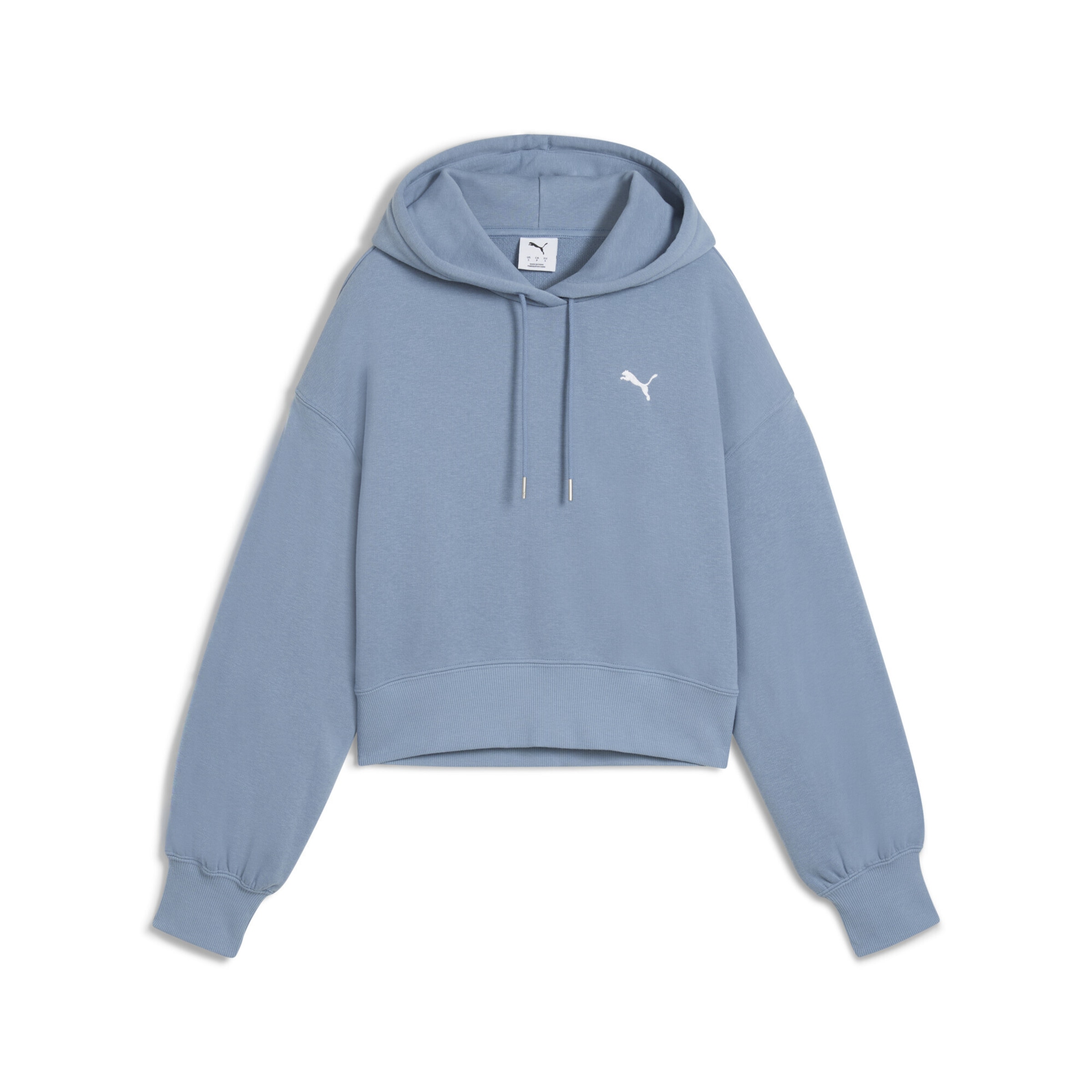 PUMA Sweatshirt 'Wardrobe Ess' in Blauw: voorkant