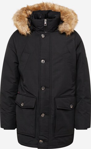 TOMMY HILFIGER Winterparka in Zwart: voorkant