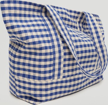 MANGO Nákupní taška 'CANNES' – modrá: přední strana