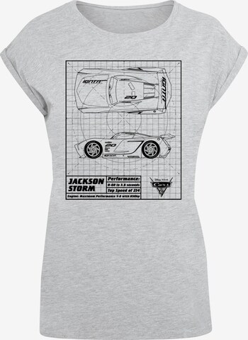 ABSOLUTE CULT T-Shirt 'Cars - Jackson Storm' in Grau: predná strana