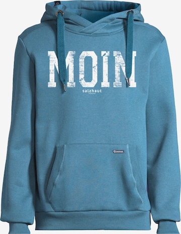 salzhaut Sweatshirt 'Heff - Moin' in Blauw: voorkant