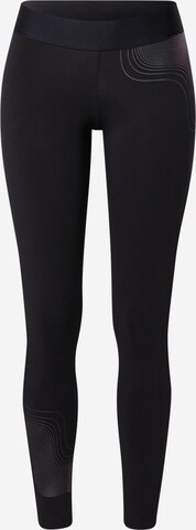 ADIDAS SPORTSWEAR Skinny Sportbroek in Zwart: voorkant