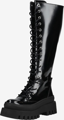 Bottes à lacets STEVE MADDEN en noir : devant