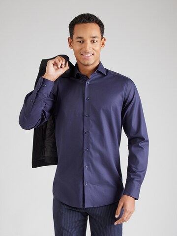 Bruun & Stengade Regular Fit Hemd 'Begovic' in Blau: Vorderseite