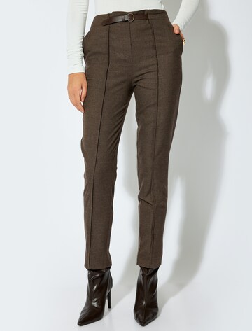 Koton Slimfit Hose in Braun: Vorderseite